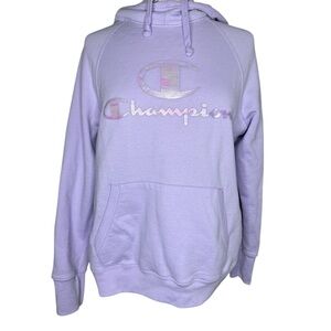 Champion Light Purple Pullover Hoodie Size Large